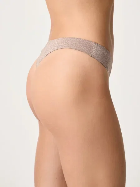 HUGO tangá dámske SHADOW THONG béžová