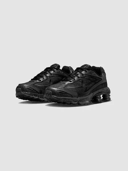 Кожаные повседневные кроссовки Nike черные