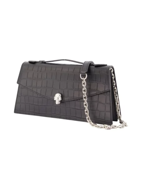 Top Alexander Mcqueen skórzany czarny