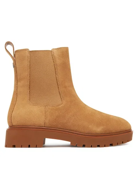 Členková obuv s elastickým prvkom LAUREN RALPH LAUREN hnedá