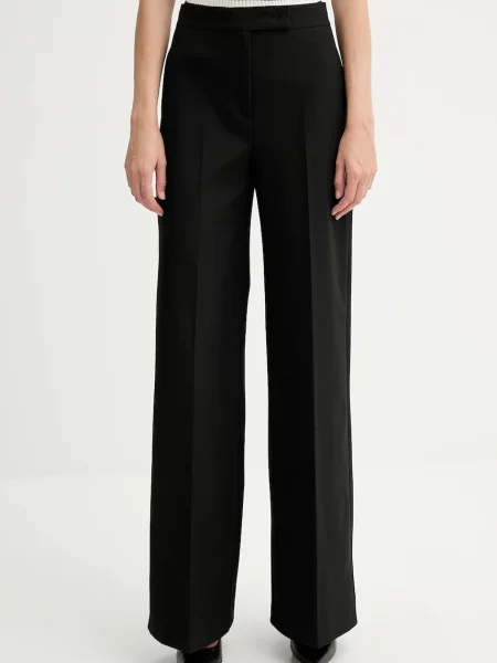 MAX&Co. pantaloni lat high waist negru