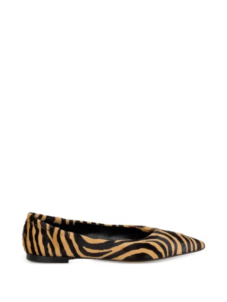 Pantofi cu toc Pomme D´or fără toc cu model zebră
