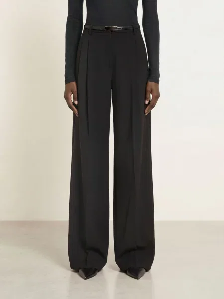 Max Mara Studio Marlene Kalhoty Abetaia černá