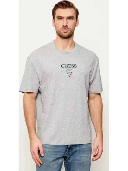 Guess Jeans Tricou BAKER | Oversize fit gri