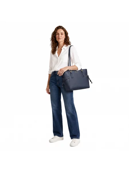 Kabelka Michael Michael Kors modrá