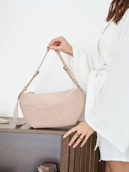 WeLassie Сумка zhnocha-shkrqna-sumka-siciliq-bezhevij Замша/шкіра бежевий