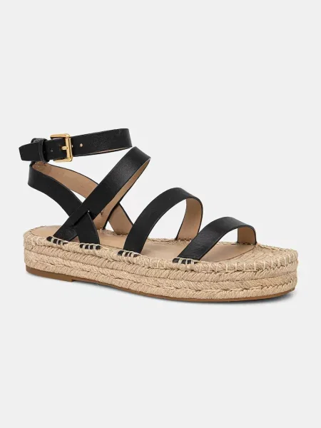 Lauren Ralph Lauren espadrile de piele Polly Gldtr negru