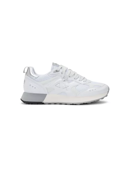 Sneakersy Sun68 skórzane białe