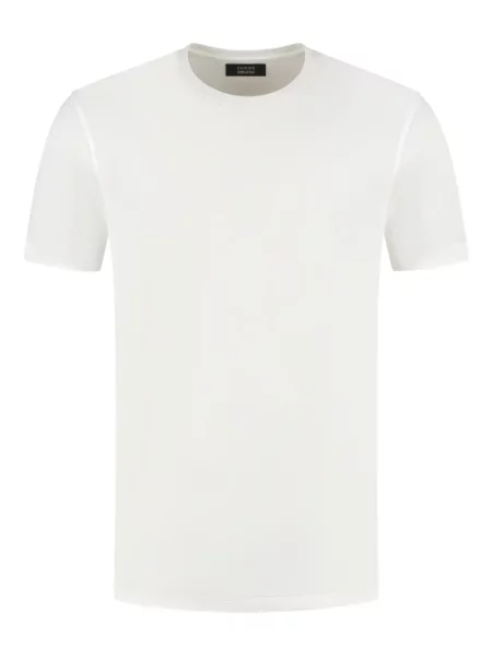 Tricou Zanone cu decolteu rotund alb