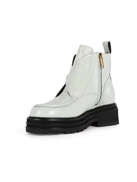 Botki Kurt Geiger chunky w wężowy wzór białe