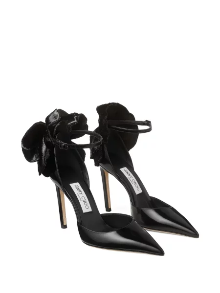 Pantofi cu toc Jimmy Choo cu funde negru