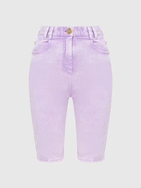 Бузкові шорти Balmain фіолетові