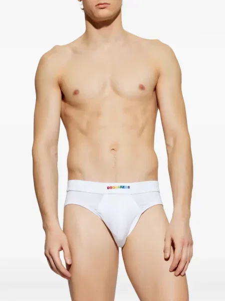 Chiloți Dsquared2 cu broderie alb