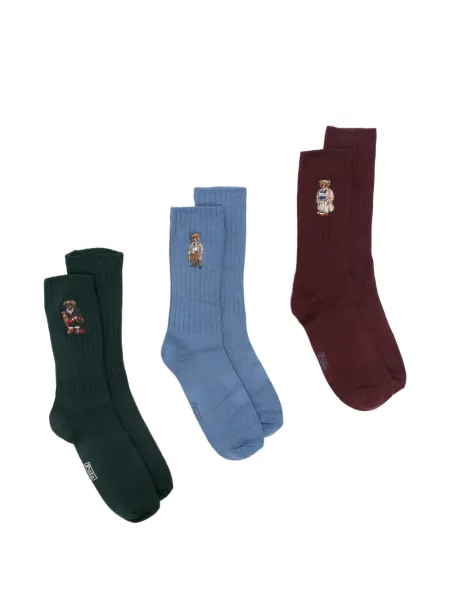 Boxeri Polo Ralph Lauren plisat cu broderie din piele gri