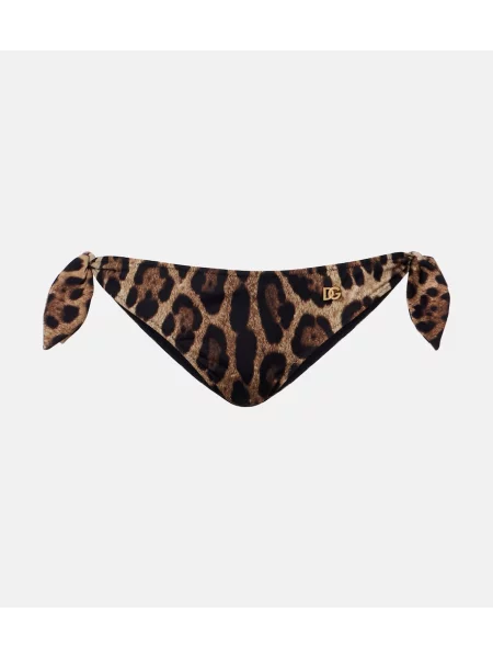 Bikini Dolce&gabbana cu imagine cu model leopard maro