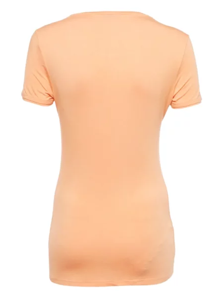 Тениска Versace Jeans Couture с кръгло деколте оранжево