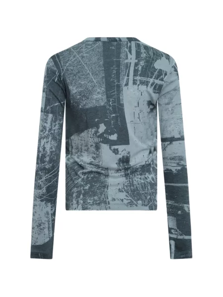 Lung tricou Y's cu imagine gri