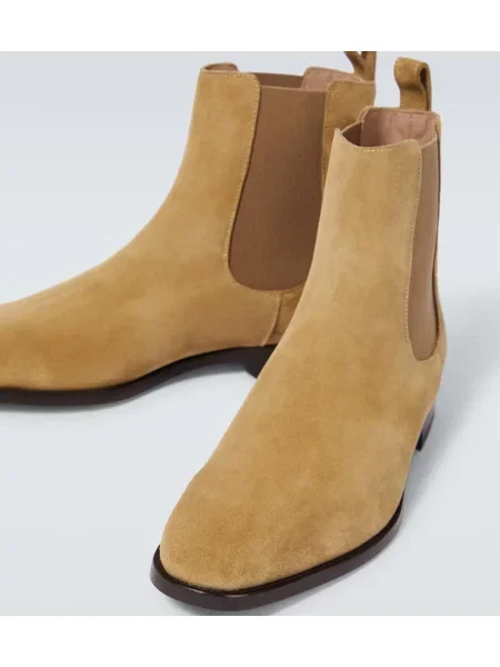 Botine chelsea Manolo Blahnik din piele de căprioară bej