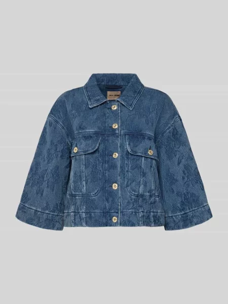 Kurtka o kroju relaxed fit z imitacji denimu model ‘Penn’ Mos Mosh niebieska