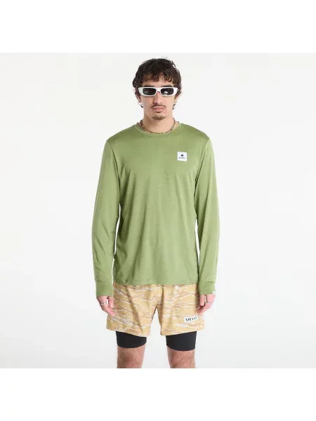 Dolgo majica z dolgimi rokavi Saysky z dolgimi rokavi zelena
