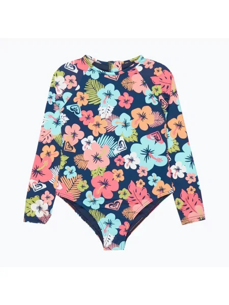 Gyerek egyrészes fürdőruha ROXY Morning Flower Onesie mood indigo morning flowers. Méret: 98 cm