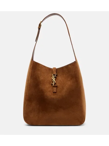 Geantă Saint Laurent din piele de căprioară maro