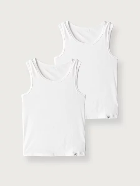 United Colors of Benetton top za djecu od pamuka s elastanom bijela