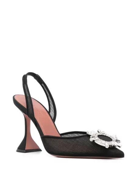 Pantofi cu toc Amina Muaddi slingback negru