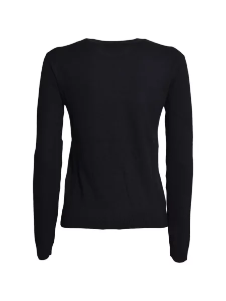 Lung pulover Weekend Max Mara cu decolteu rotund albastru