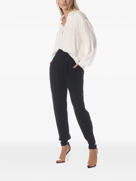 Pantaloni Tessitura conici negru