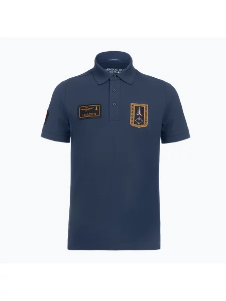Tricou pentru bărbați Aeronautica Militare Polo titan avio