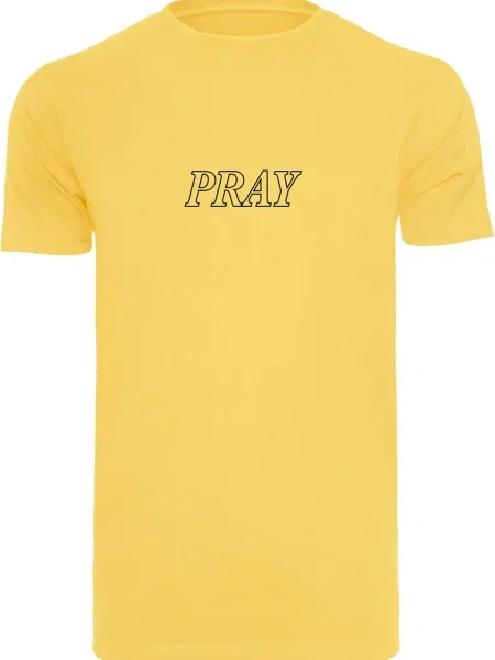 Mister Tee Tricou Pray Hands galben negru
