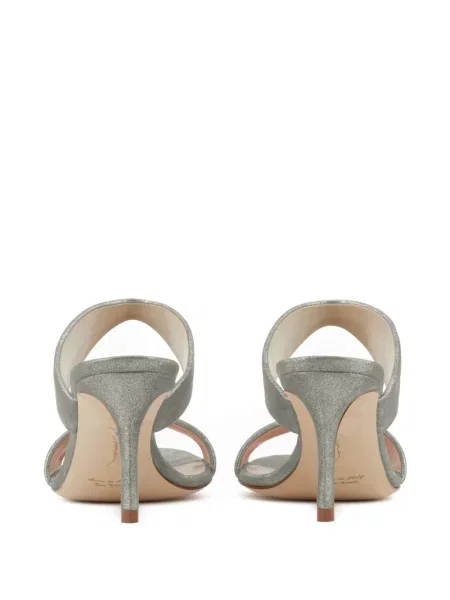 Sandale Giorgio Armani din piele de căprioară argintiu