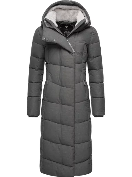 Ragwear Palton de iarnă Pavla gri închis alb
