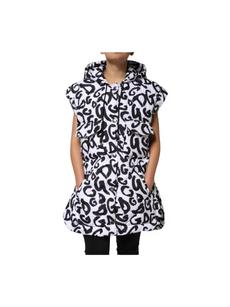 Kamizelka puchowa Dolce And Gabbana biała