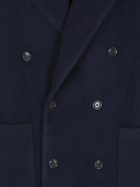 Двуредно палто Giorgio Armani синьо