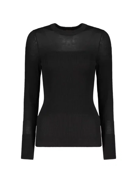 Lung tricou Moorer tricotate negru
