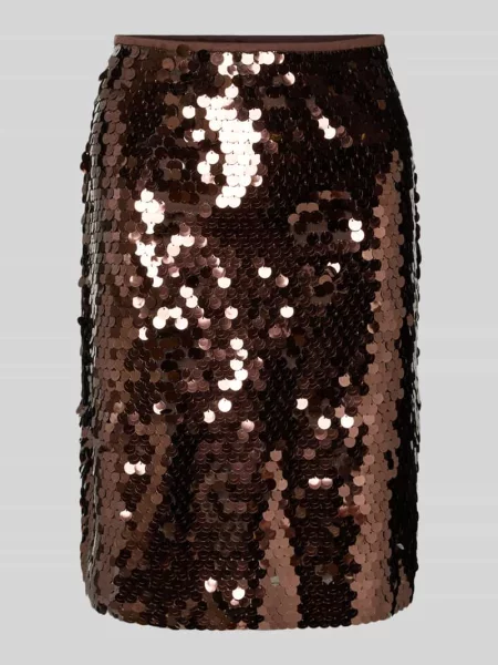 Spódnica mini o kroju regular fit z cekinowym obszyciem na całej powierzchni model ‘Tacca’ B.young