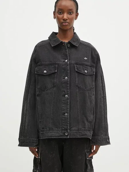 Джинсова куртка adidas Originals Atlanta Denim Jacket перехідна oversize чорний