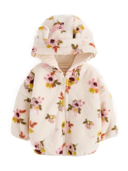 Next Jachetă fleece crem / citron / oliv / roz galben
