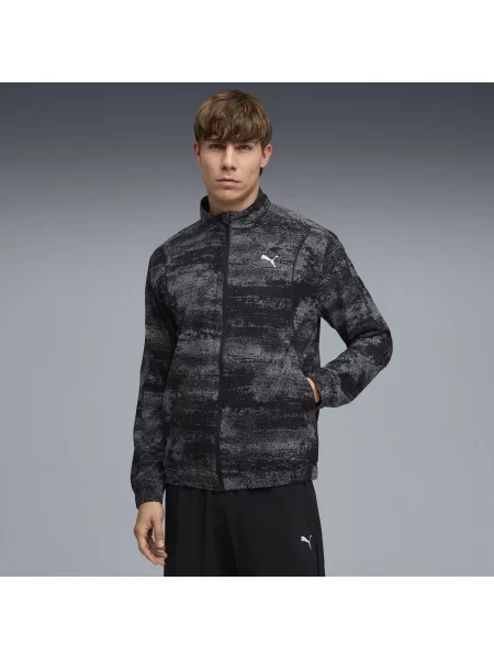 PUMA kurtka dresowa Run Velocity Printed Odzież S czarny
