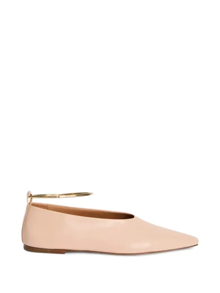 Balerini Jil Sander din piele roz