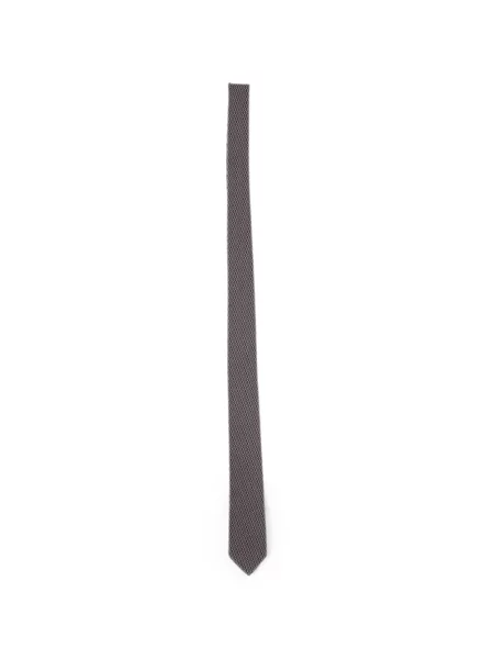Cravată Lardini cu imprimeu geometric maro