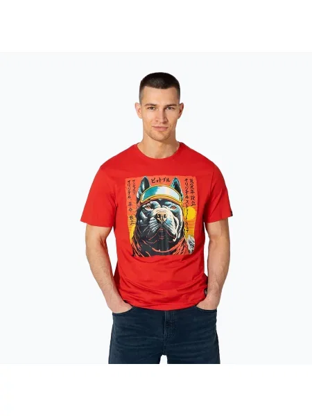 Мъжка тениска Pitbull Fuji red червено