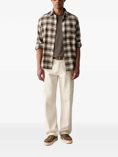 Tricou Armani Exchange cu autograf maro