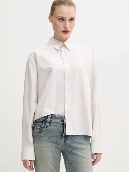 Maison Margiela camasa din femei cu guler clasic relaxed bej