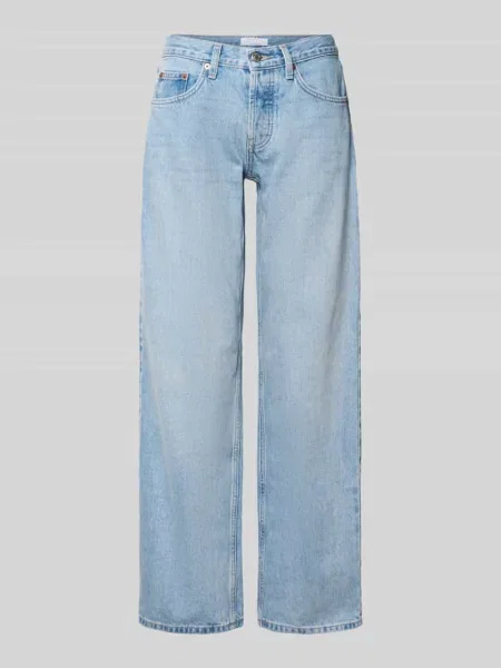 Jeansy Wide Leg w fasonie model EMBER' Topshop niebieskie