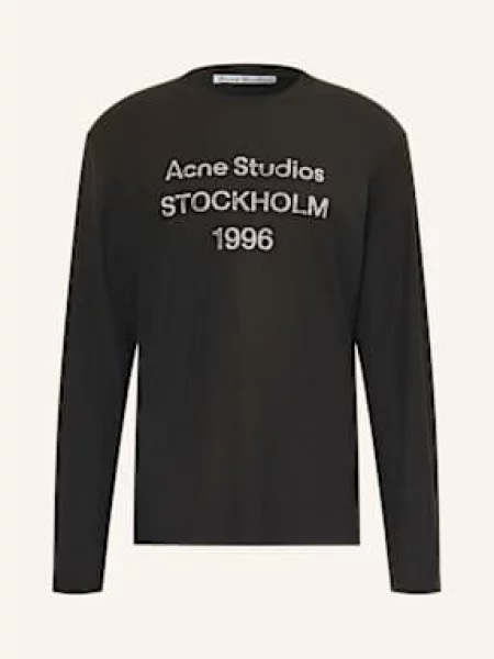 Acne Studios Koszulka Z Długim Rękawem schwarz