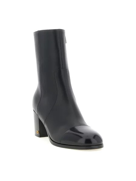 Buty do kostki Valentino Garavani skórzane czarne
