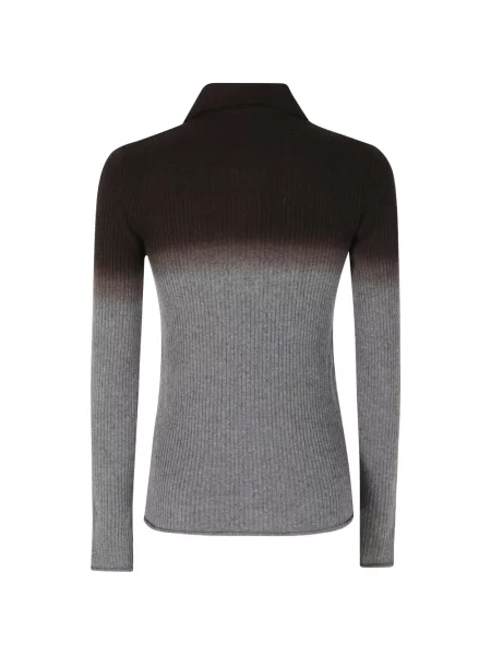 Tricou polo Alysi tricotate gri